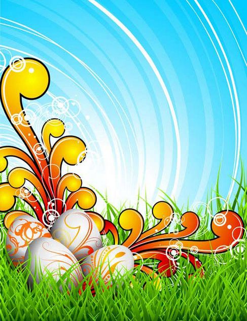 Background of colorful Easter Vector 03.jpg