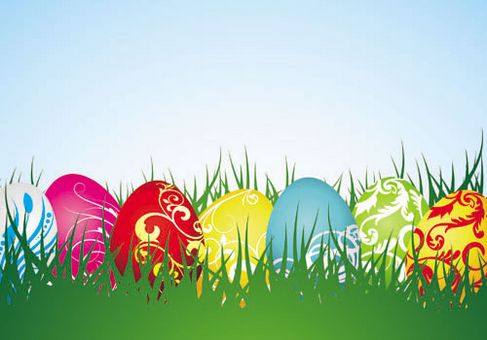 Background of colorful Easter Vector 04.jpg