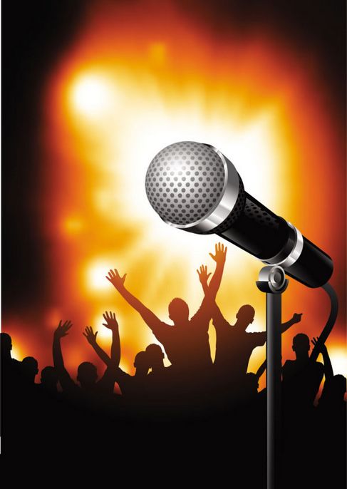 Microphone background of bright Vector 03.jpg