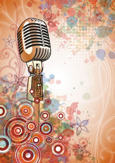 Microphone background of bright Vector 04.jpg