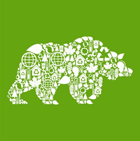 Environmental elements of the image vector collage of animal material polar bears.jpg