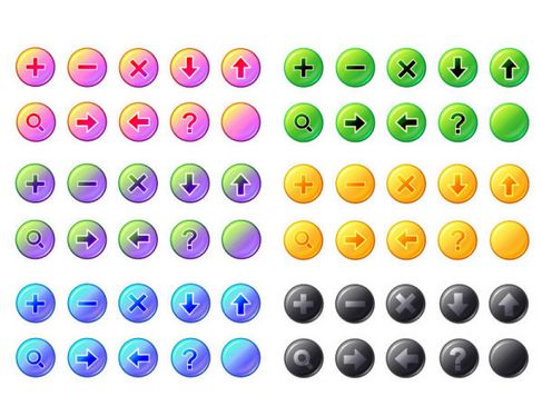 Exquisite button icons vector material.jpg