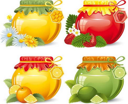 Food jar vector material 05