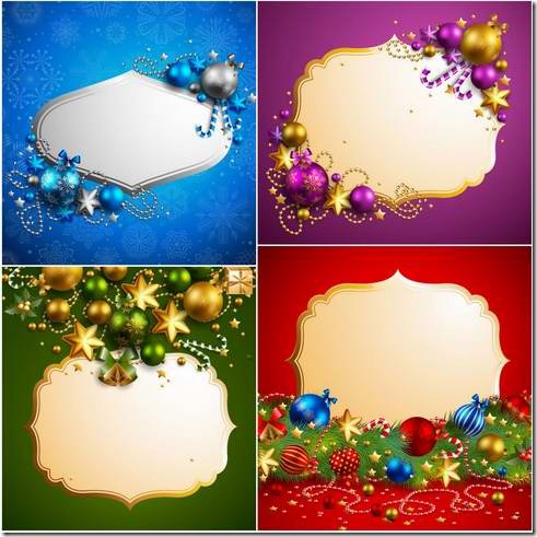 Beautiful Christmas background vector material