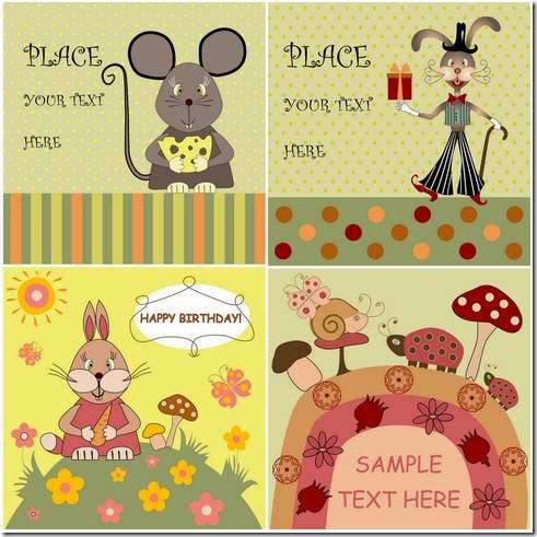 Cartoon illustration background design material