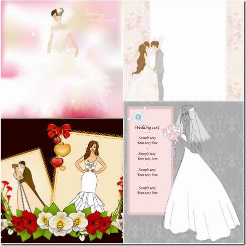 Wedding postcard design material