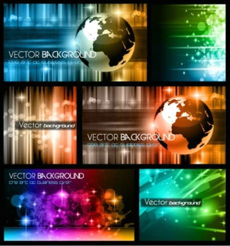 Colorful trend of dynamic background vector material