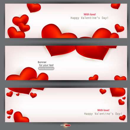 22 beautiful valentine cards vector material 04
