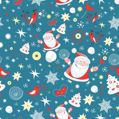 Five elegant Christmas background pattern vector material 04