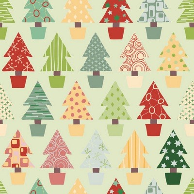 Five elegant Christmas background pattern vector material 05