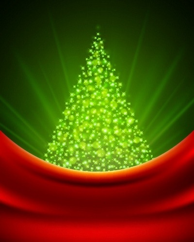 Four beautiful Christmas background Vector 02