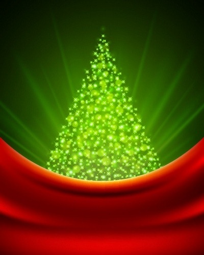 Four beautiful Christmas background Vector 02